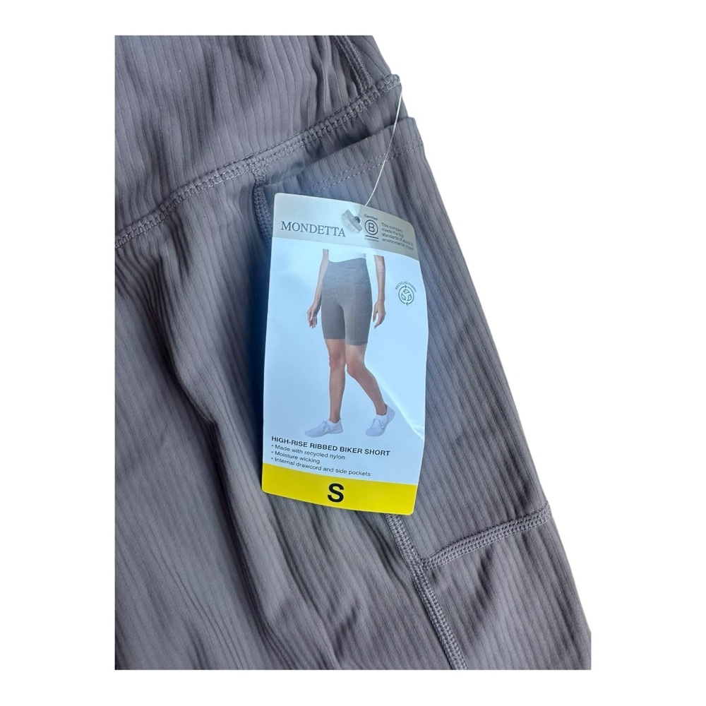 Mondetta Women’s High Waist Ribbed Biker Shorts – Size S - Picture 4 of 9